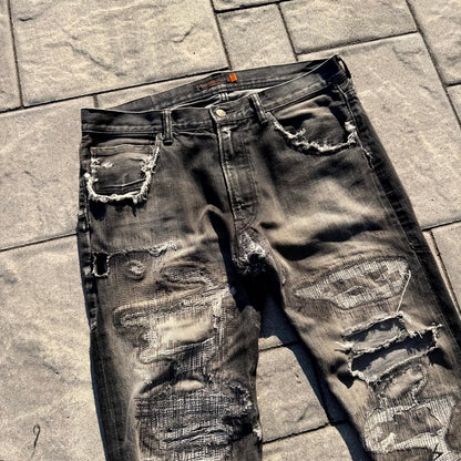 AW05 Undercover Yellow Yarn 64 Denim