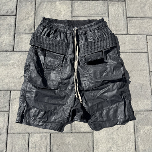 SS15 Rick Owens Waxed Creatch Shorts