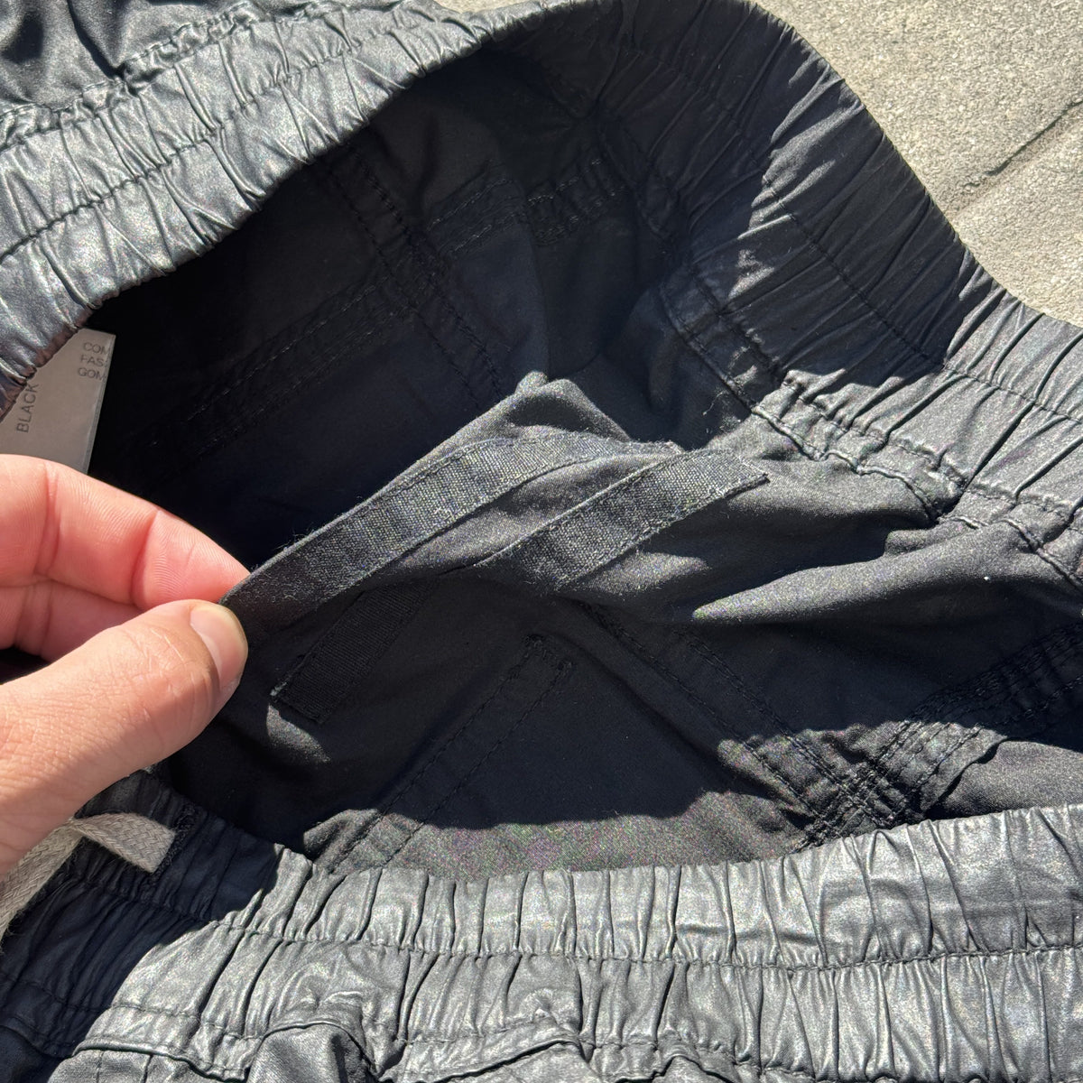 SS15 Rick Owens Waxed Creatch Shorts