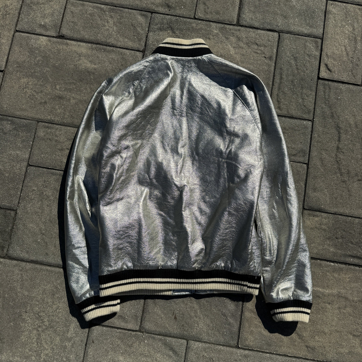 FW13 Saint Laurent Paris Silver Jacket
