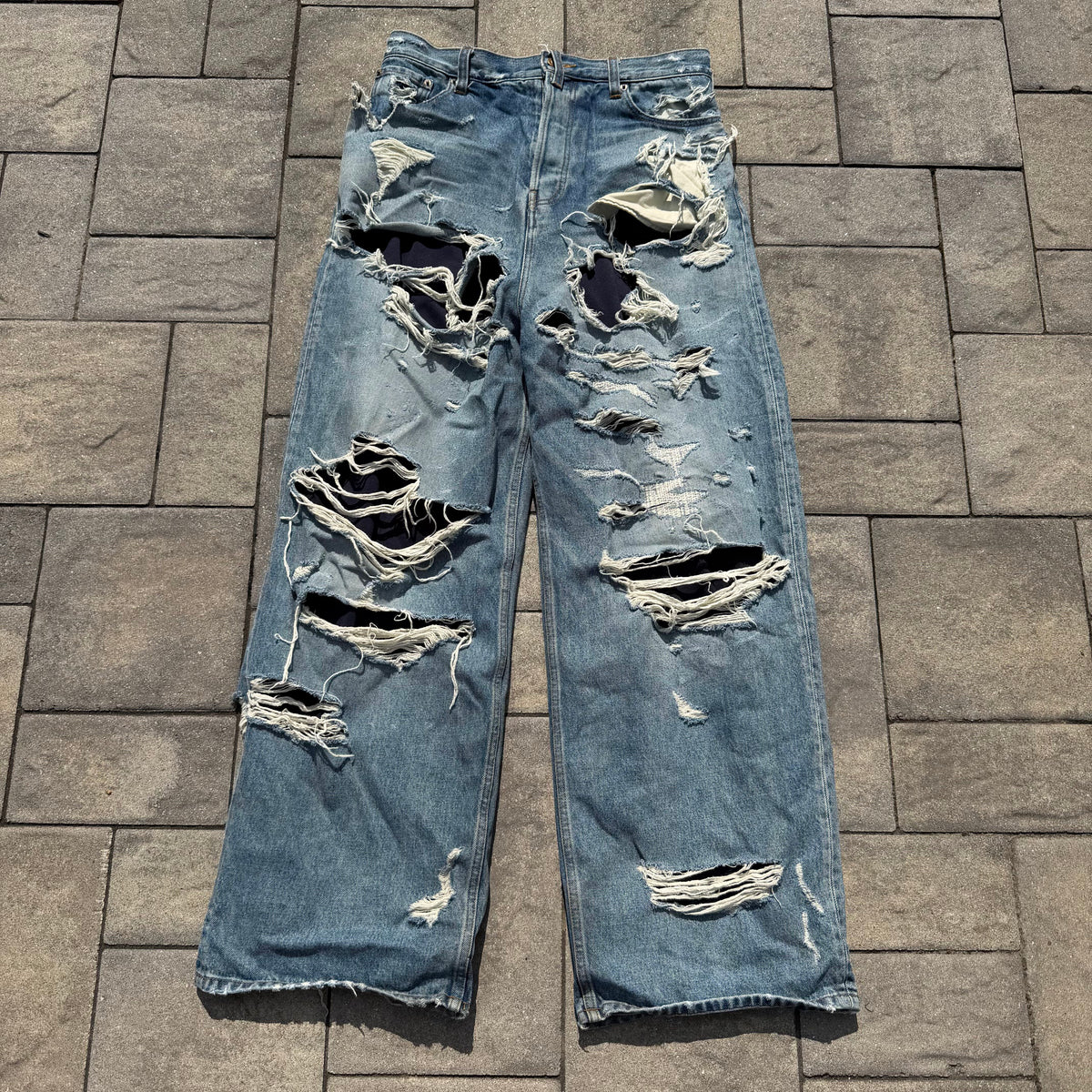 2021 Balenciaga Distressed Denim