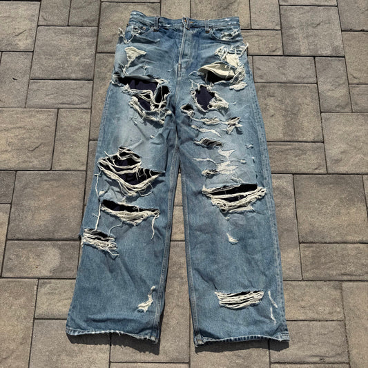 2021 Balenciaga Distressed Denim