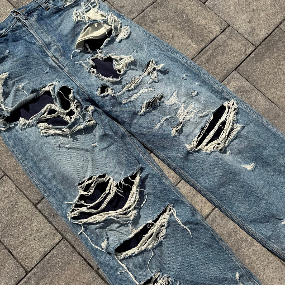 2021 Balenciaga Distressed Denim