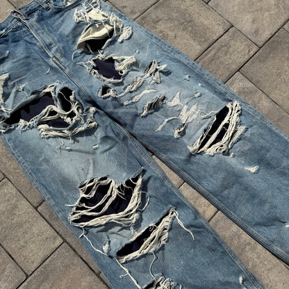 2021 Balenciaga Distressed Denim