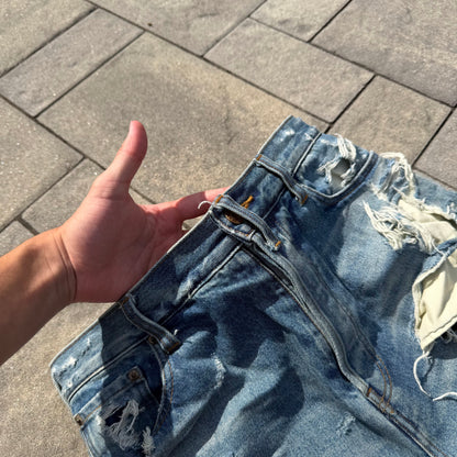 2021 Balenciaga Distressed Denim
