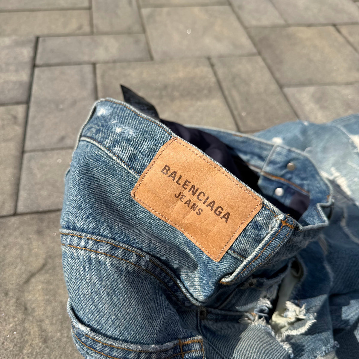 2021 Balenciaga Distressed Denim