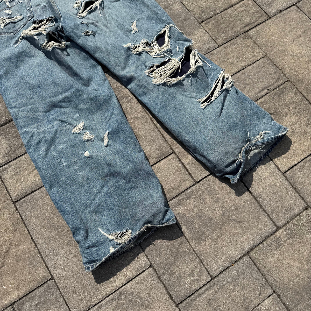 2021 Balenciaga Distressed Denim