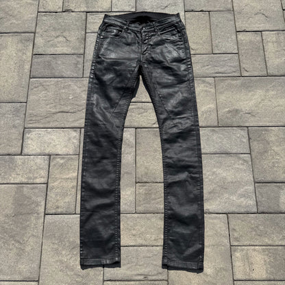 FW13 Rick Owens Black Wax Detroit Cut Denim