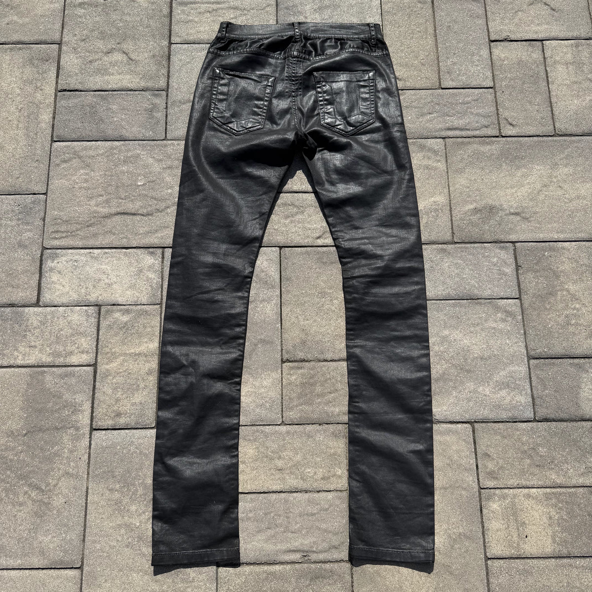 FW13 Rick Owens Black Wax Detroit Cut Denim