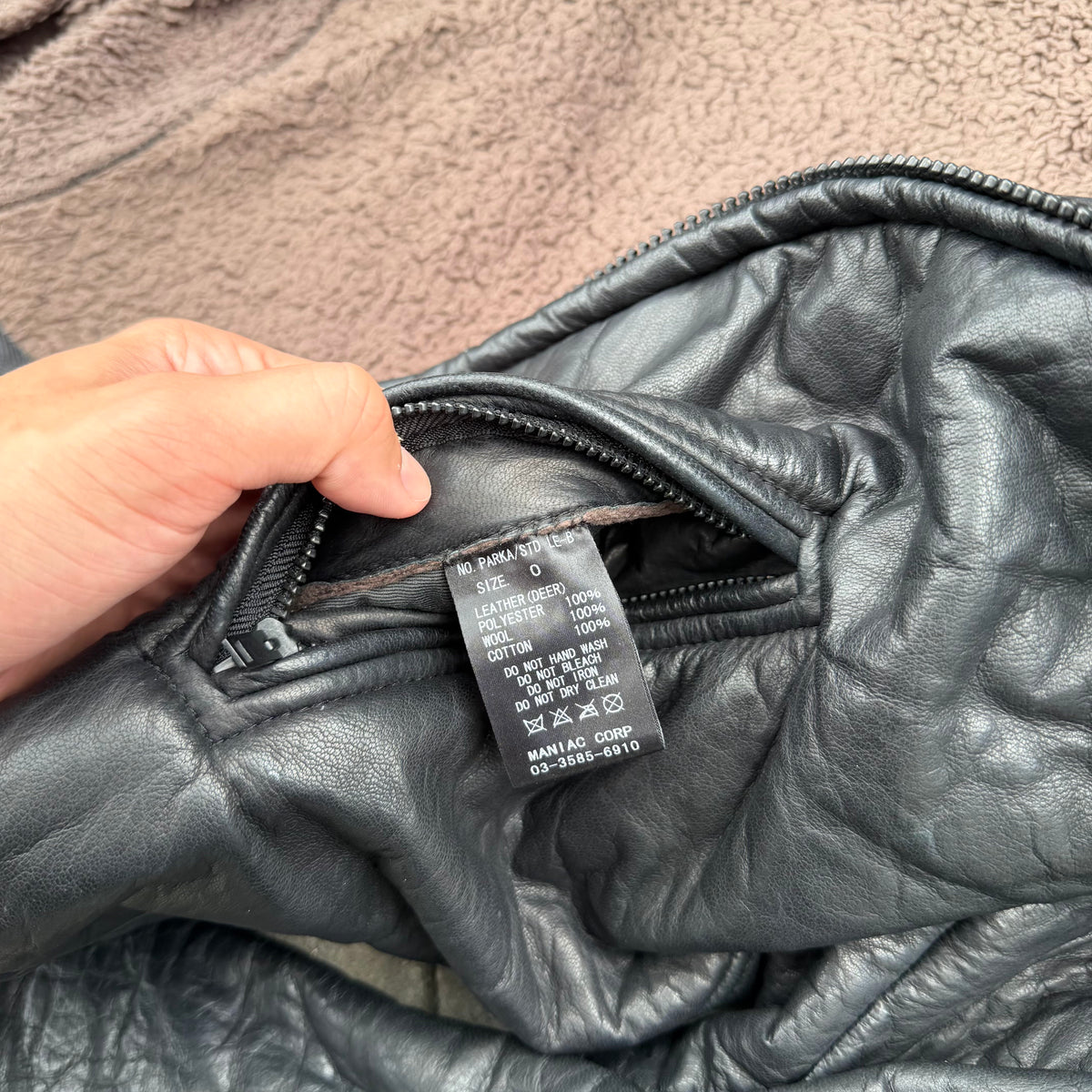 Le Grande Bleu Deer Leather Parka