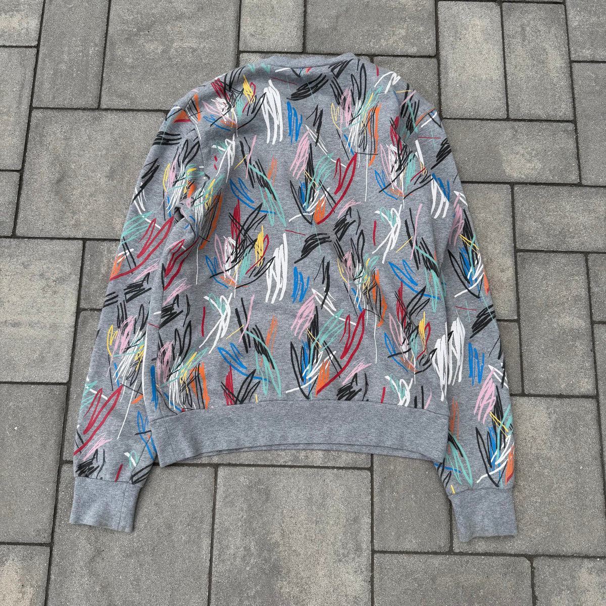 SS15 Dior Homme Grey Scribble Crewneck