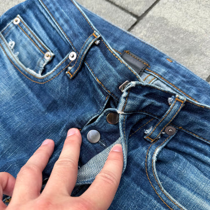 AW03 Dior Homme Whiskered Blue Denim
