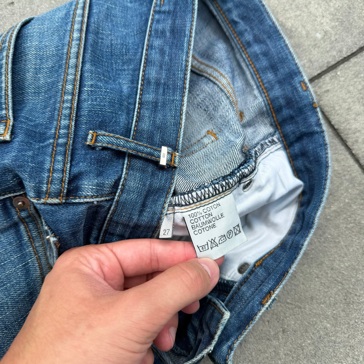 AW03 Dior Homme Whiskered Blue Denim