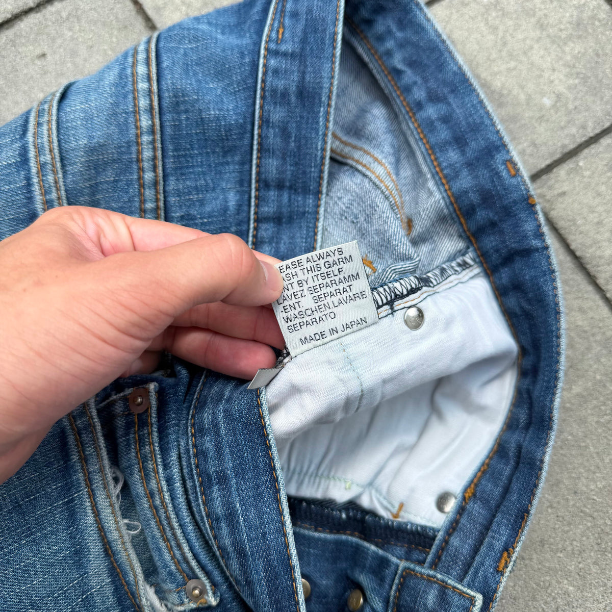 AW03 Dior Homme Whiskered Blue Denim