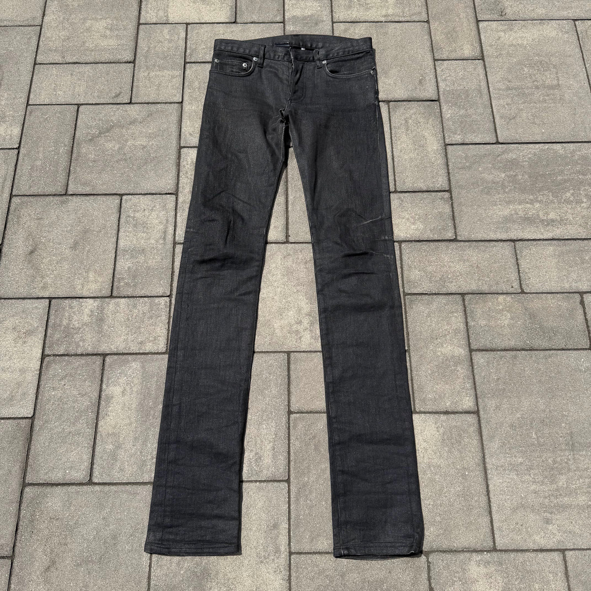 AW07 Dior Homme Black Waxed Denim