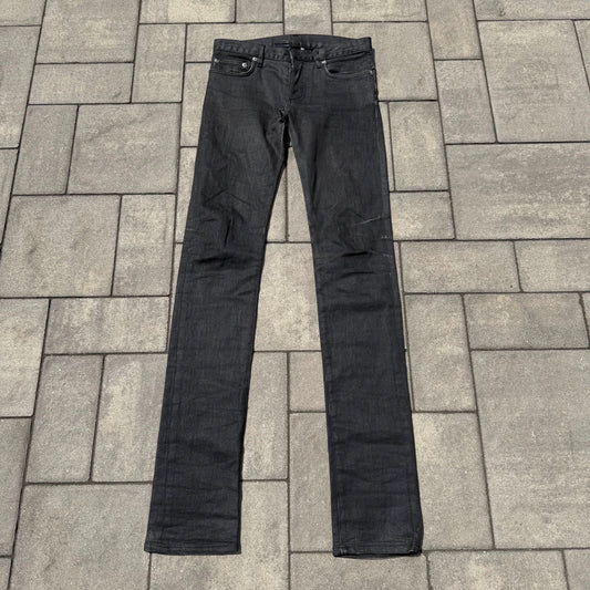 AW07 Dior Homme Black Waxed Denim