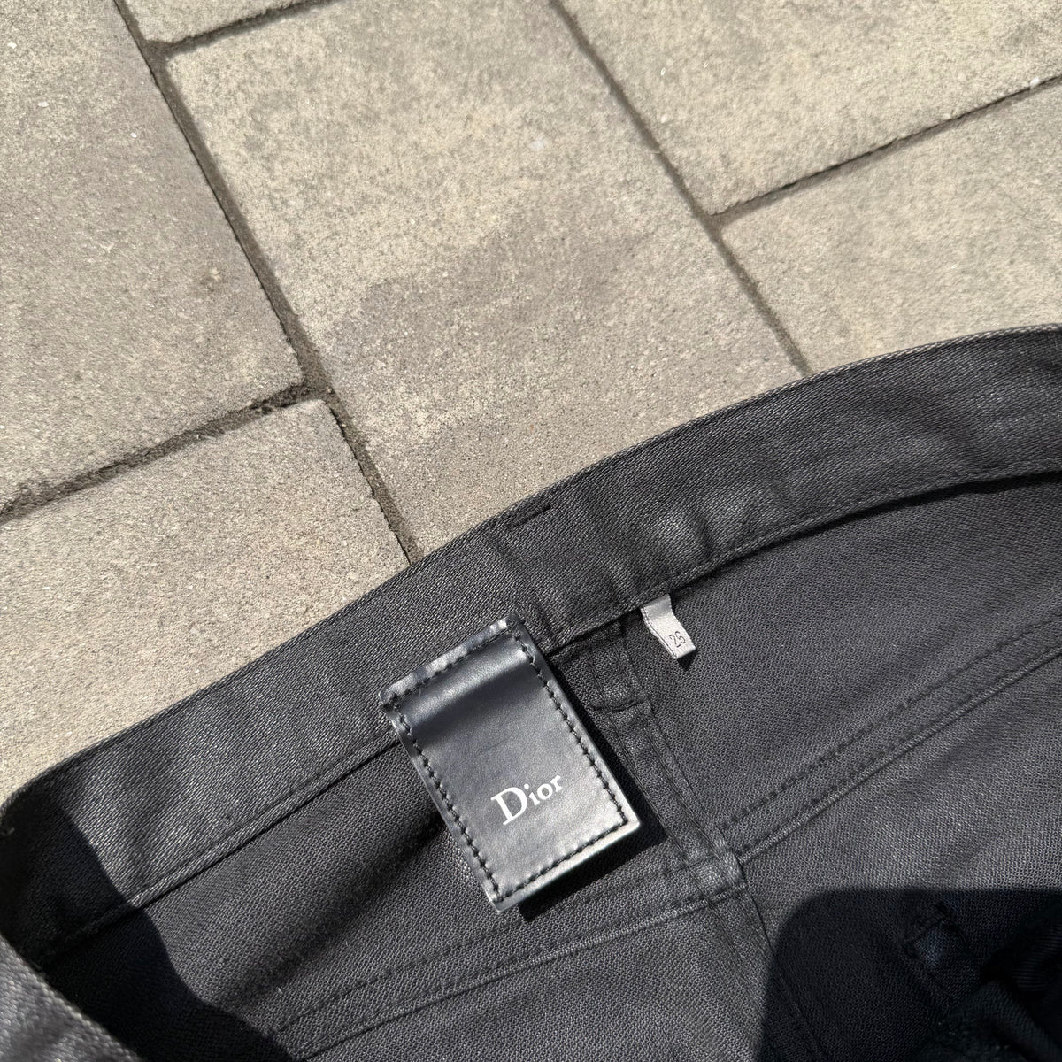 AW07 Dior Homme Black Waxed Denim