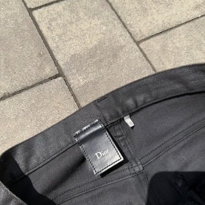 AW07 Dior Homme Black Waxed Denim