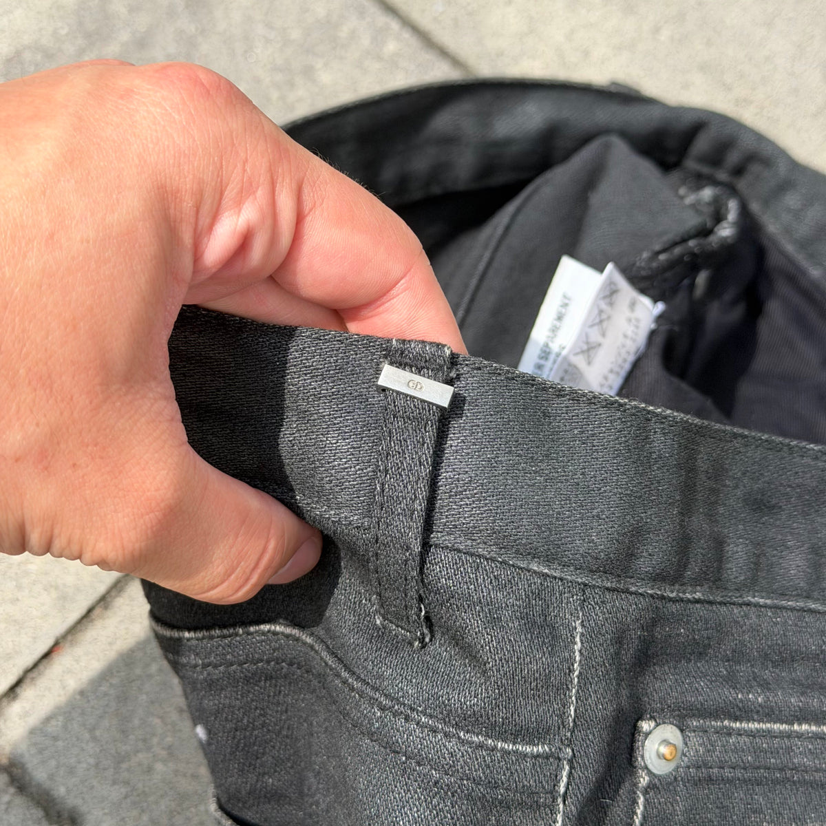 AW07 Dior Homme Black Waxed Denim