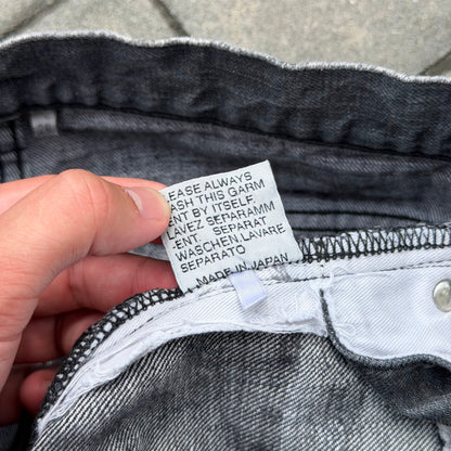 SS10 Dior Homme Grey Pierced Denim
