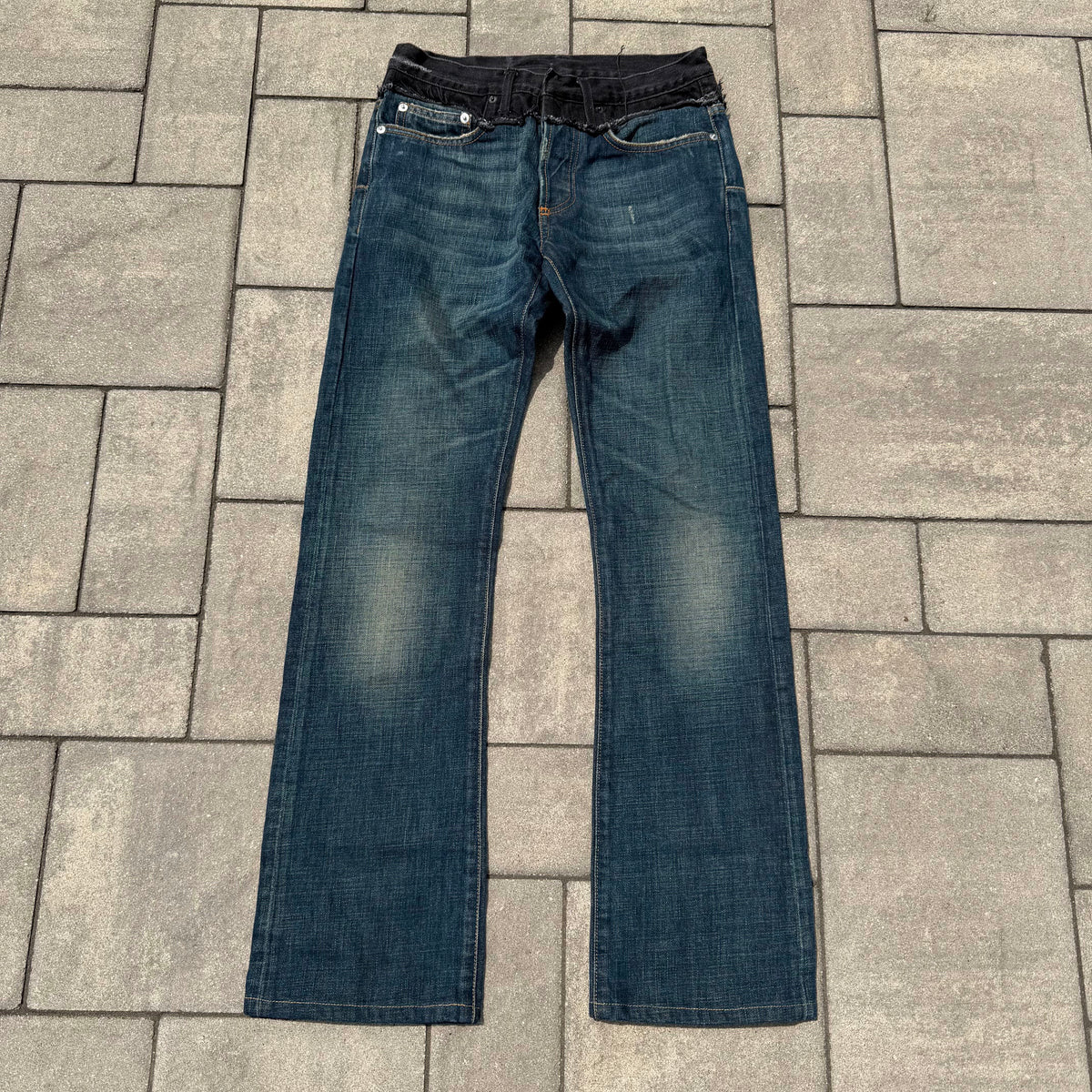 AW06 Dior Homme Bootcut Cummerbund Denim