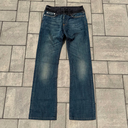 AW06 Dior Homme Bootcut Cummerbund Denim