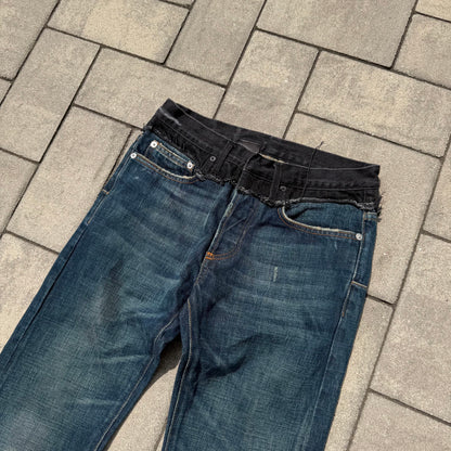 AW06 Dior Homme Bootcut Cummerbund Denim