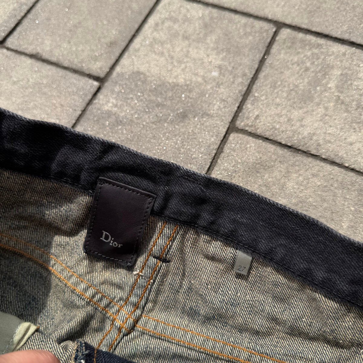 AW06 Dior Homme Bootcut Cummerbund Denim