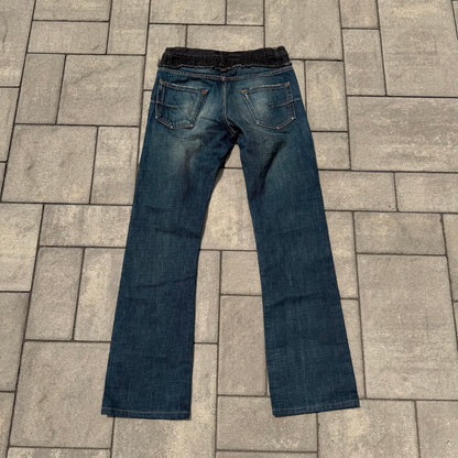 AW06 Dior Homme Bootcut Cummerbund Denim