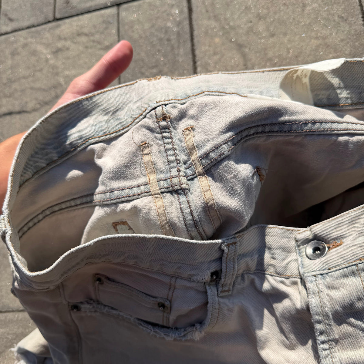 AW06 Rick Owens Beige Denim Shorts