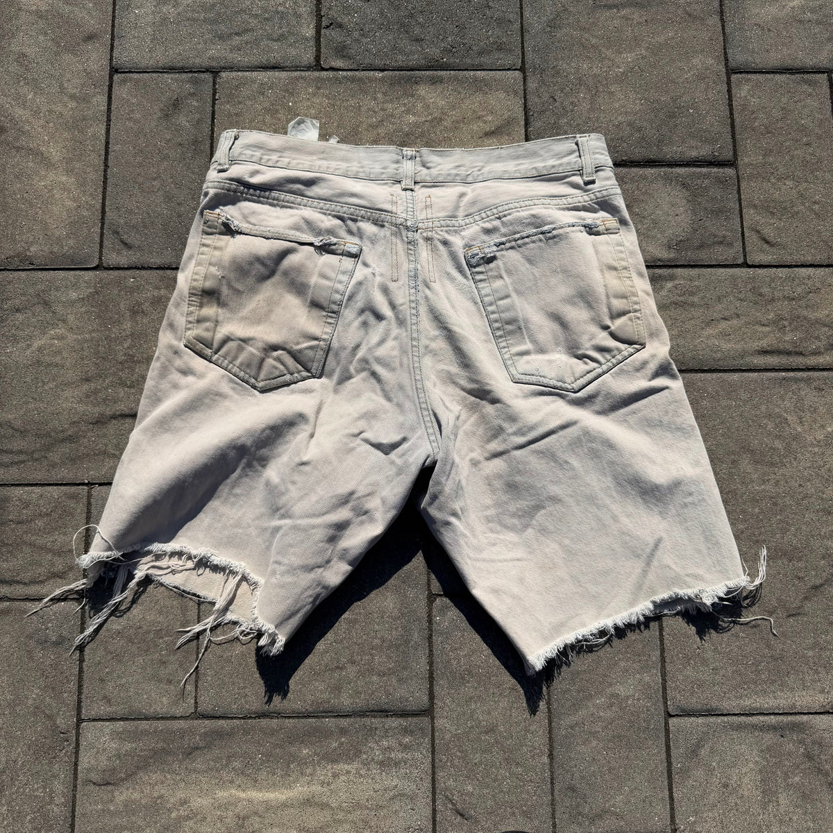 AW06 Rick Owens Beige Denim Shorts