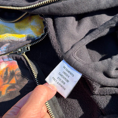 SS19 Vetements Russian Idol Zip Up Hoodie