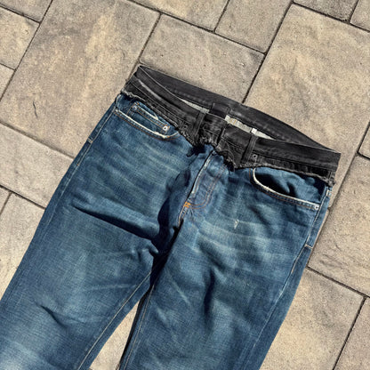 AW06 Dior Homme Blue Cummerbund Denim
