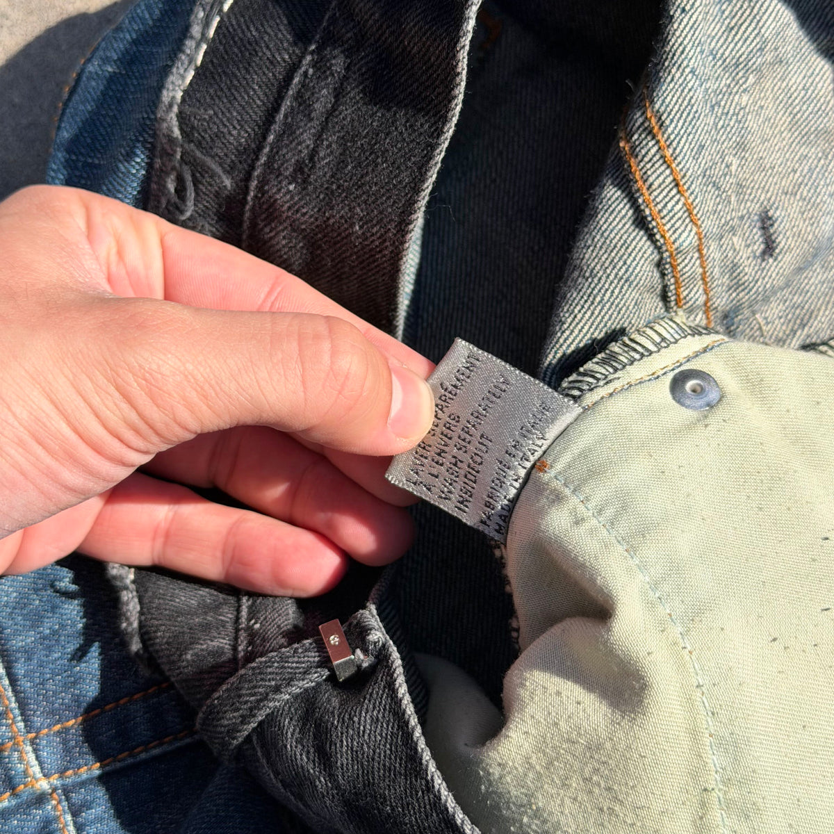 AW06 Dior Homme Blue Cummerbund Denim