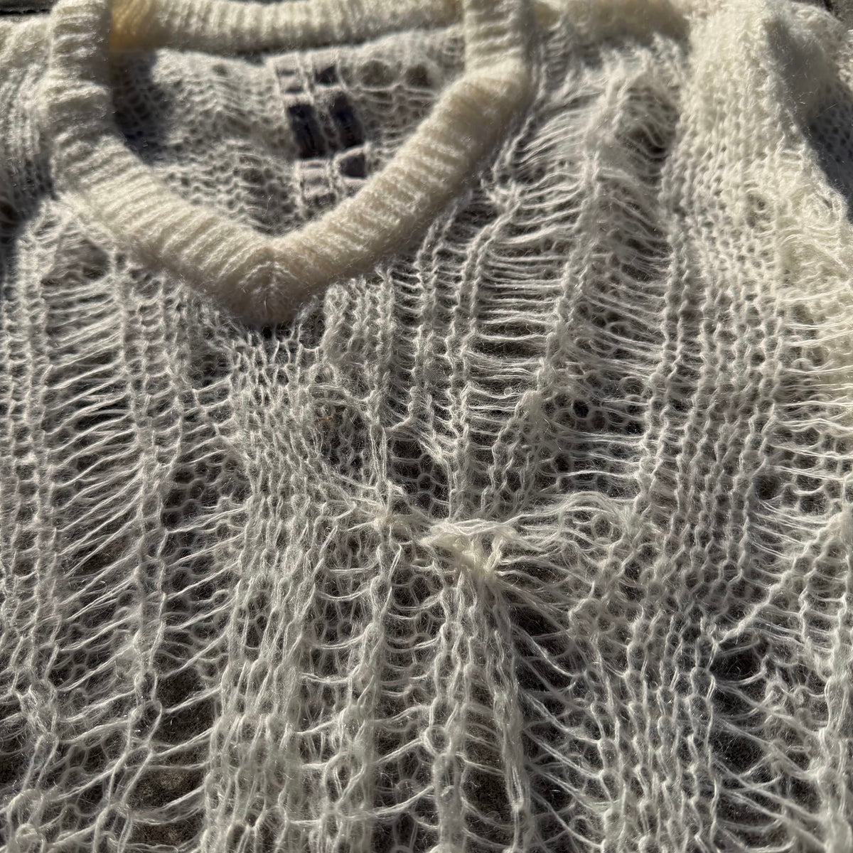 SS22 Rick Owens White Knit Top