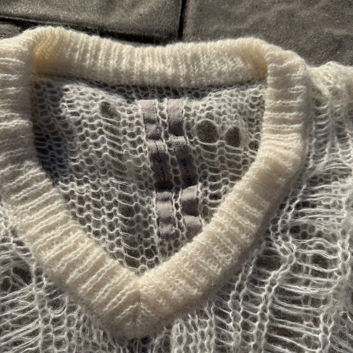 SS22 Rick Owens White Knit Top