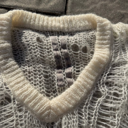 SS22 Rick Owens White Knit Top