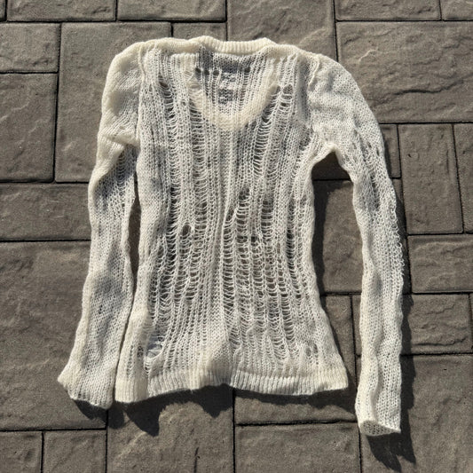 SS22 Rick Owens White Knit Top