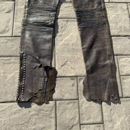 AW05 Undercover Lamb Leather Studded Pants