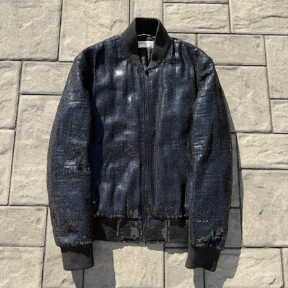 2017 Saint Laurent Paris Sequin Bomber Jacket