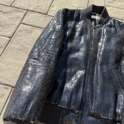 2017 Saint Laurent Paris Sequin Bomber Jacket