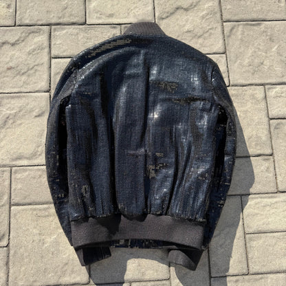 2017 Saint Laurent Paris Sequin Bomber Jacket