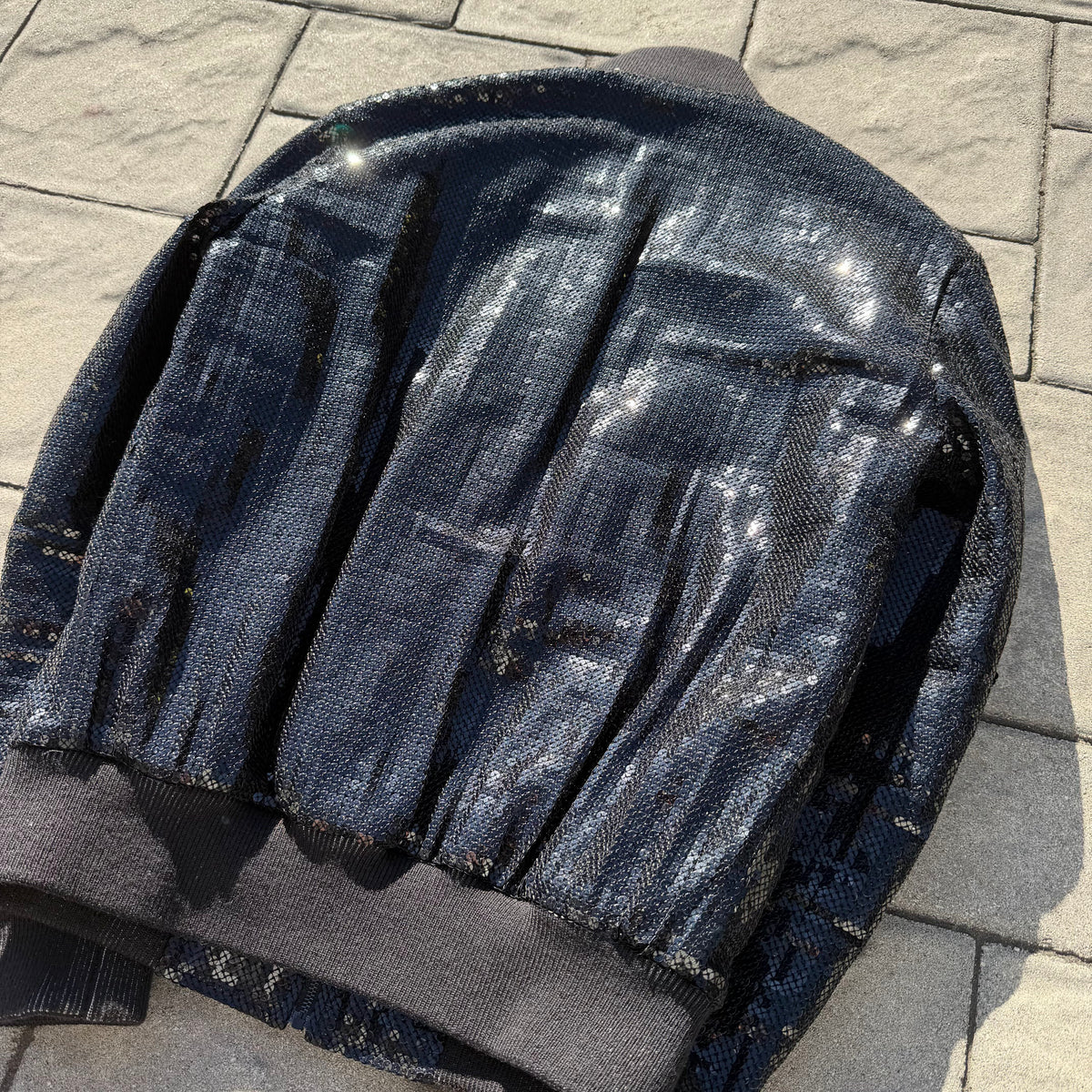 2017 Saint Laurent Paris Sequin Bomber Jacket