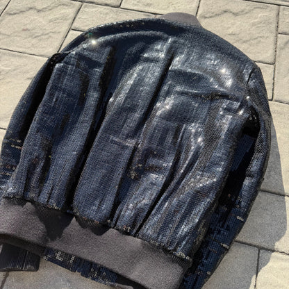 2017 Saint Laurent Paris Sequin Bomber Jacket