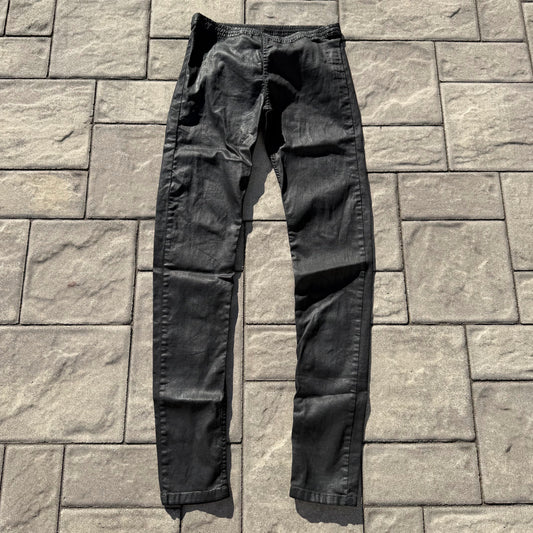 FW13 Rick Owens Black Waxed Leggings