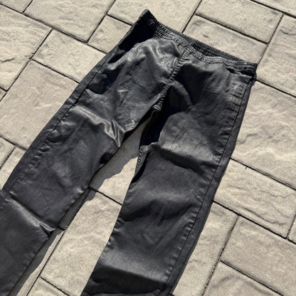 FW13 Rick Owens Black Waxed Leggings