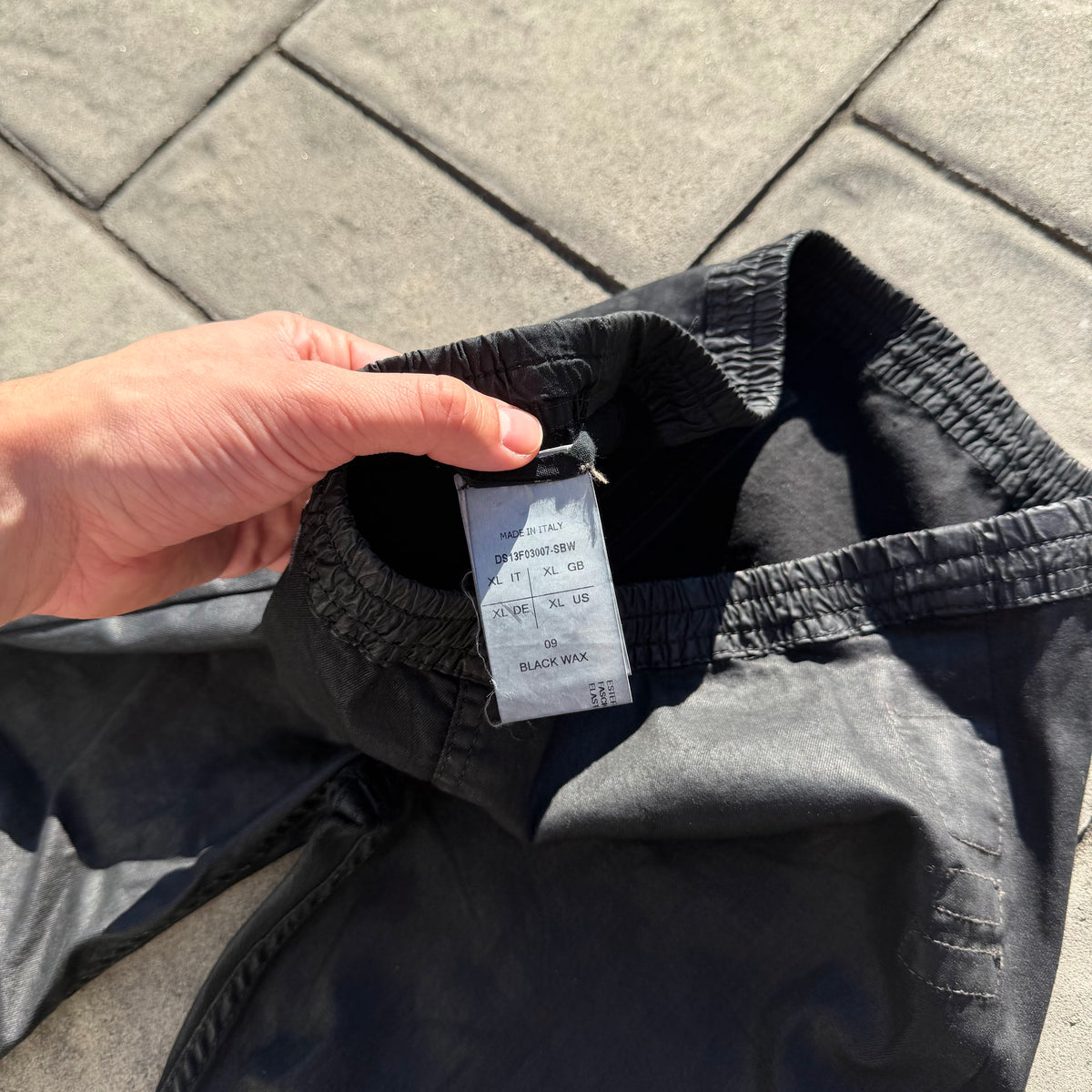 FW13 Rick Owens Black Waxed Leggings