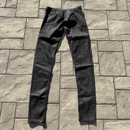 FW13 Rick Owens Black Waxed Leggings