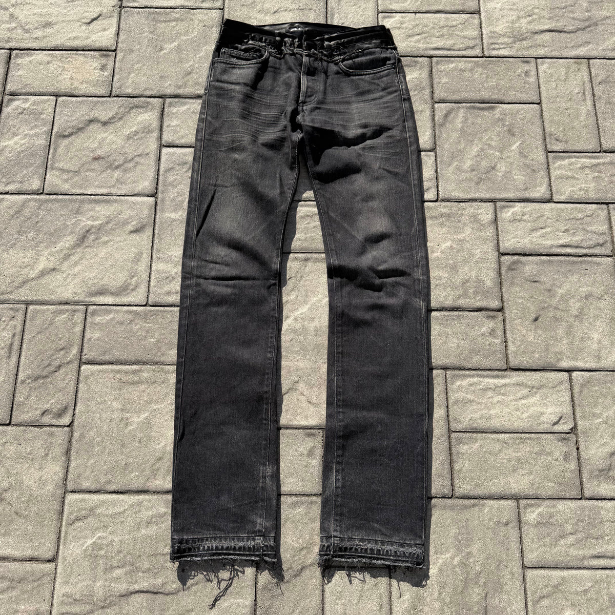 AW06 Dior Homme Satin Cummerbund Denim