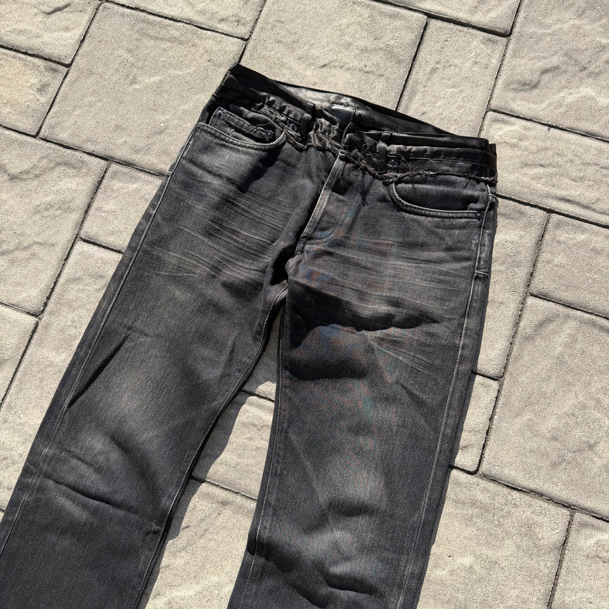 AW06 Dior Homme Satin Cummerbund Denim